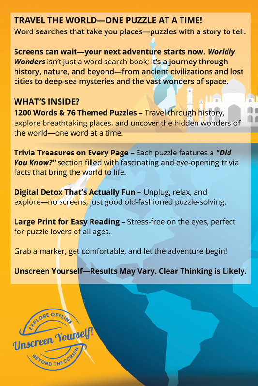 WORLDLY WONDERS: WORD SEARCH