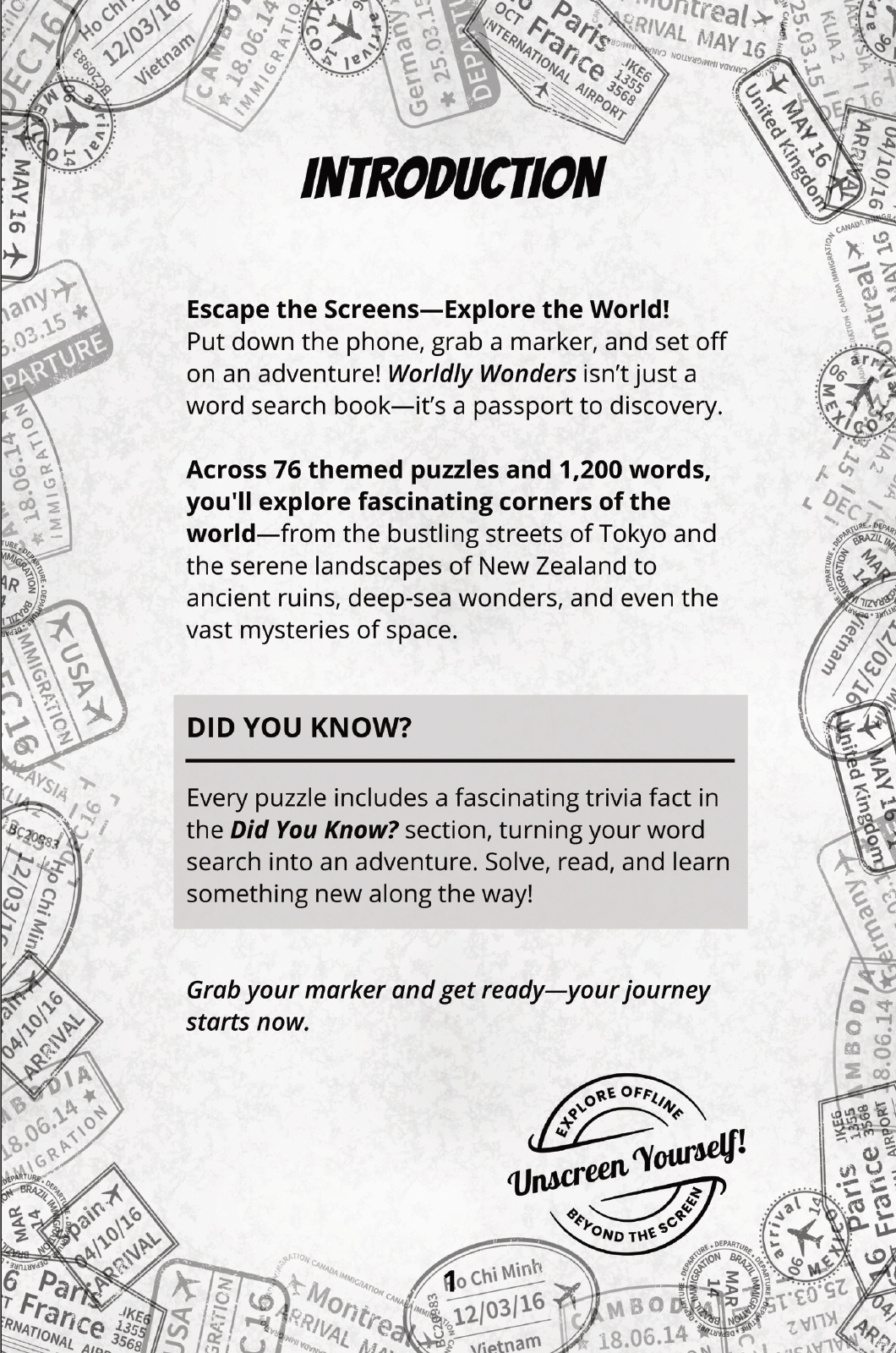 WORLDLY WONDERS: WORD SEARCH