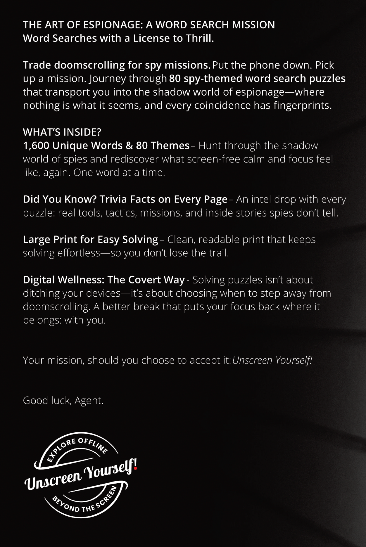 The Art of Espionage: A Word Search Mission