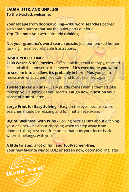 Laugh & Seek: Word Search Puzzles and Puns for the Twisted