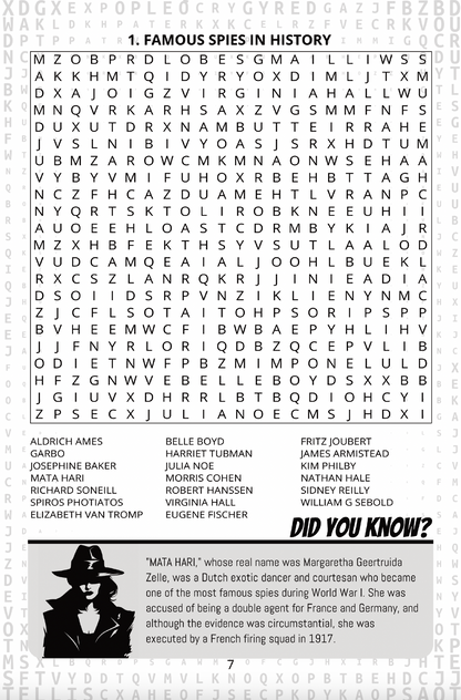 THE ART OF ESPIONAGE: A WORD SEARCH MISSION