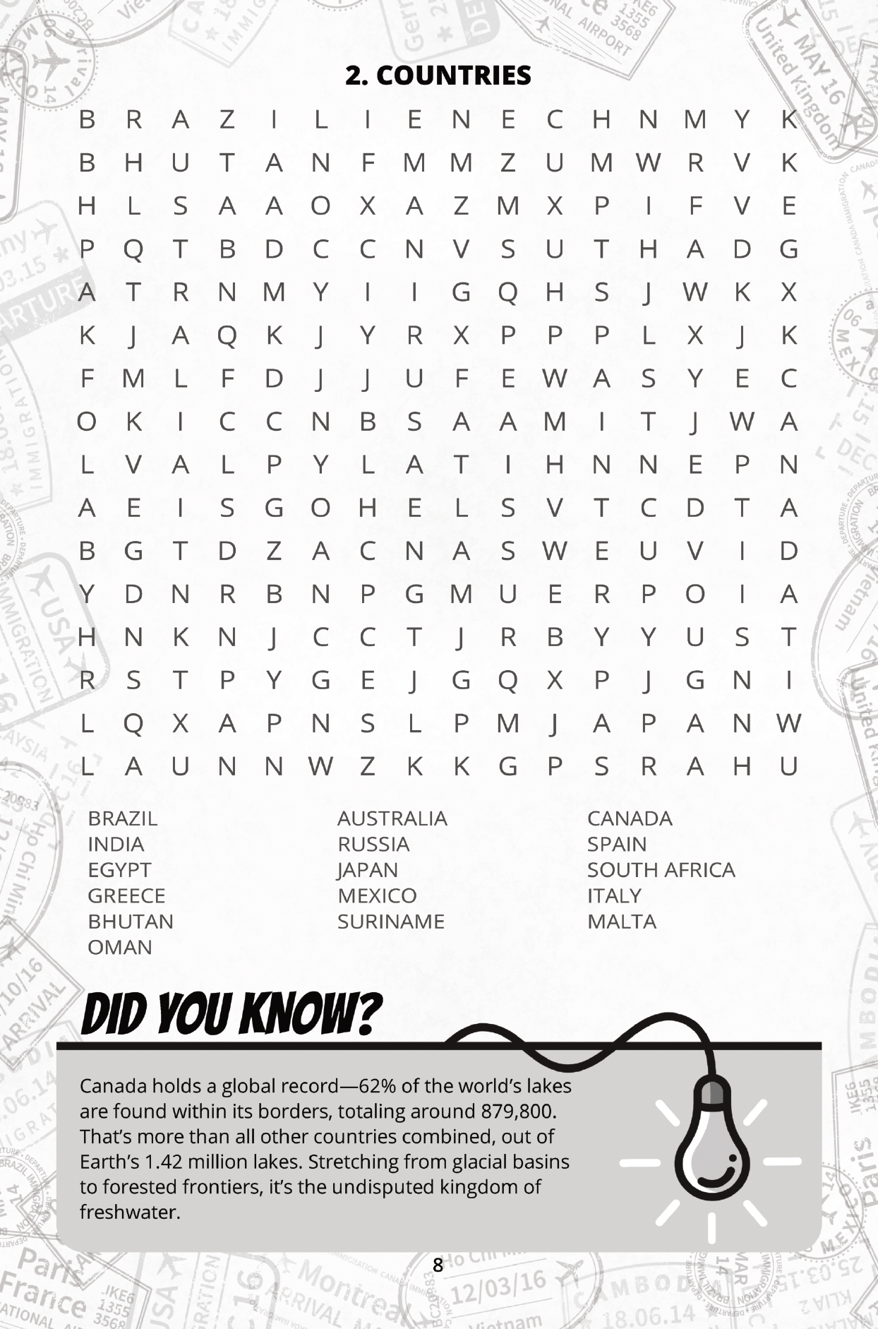 Worldly Wonders: Word Search Puzzles