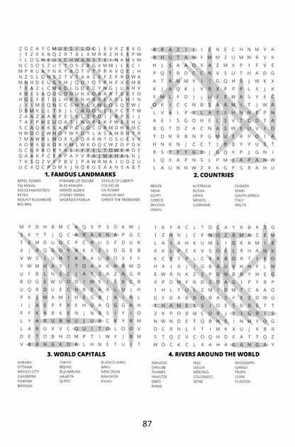 Worldly Wonders: Word Search Puzzles
