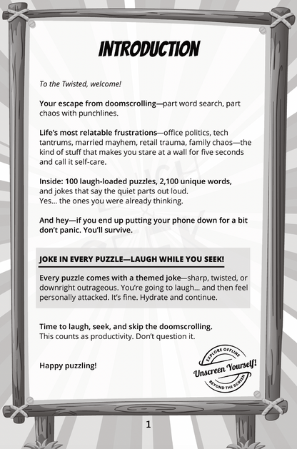 Laugh & Seek: Word Search Puzzles and Puns for the Twisted