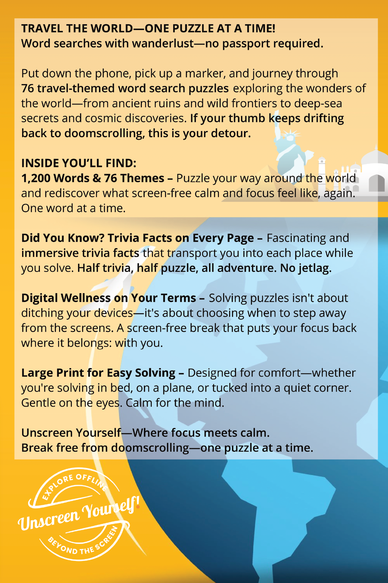 Worldly Wonders: Word Search Puzzles